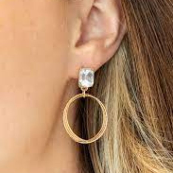 paparazzi Jewelry - Paparazzi ♥ Prismatic Perfection - Gold ♥ Post Earrings